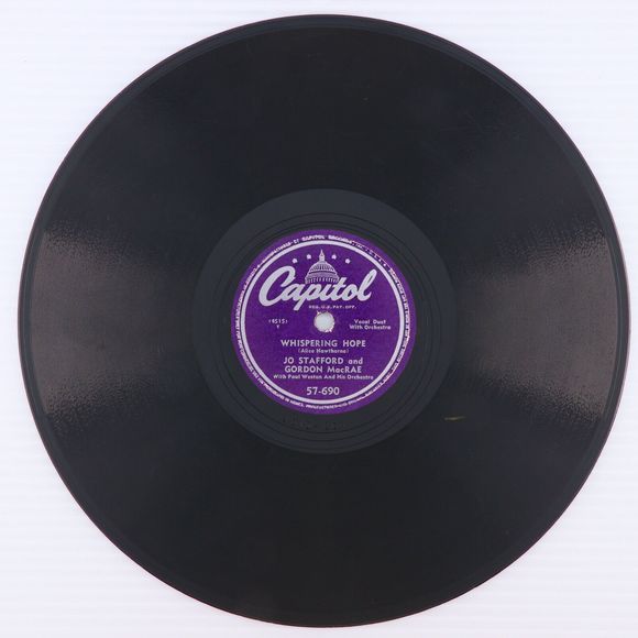 Jo Stafford, Gordon MacRae - Whispering Hope 1949 Polka 10" 78 rpm Record 57-690 - Picture 2 of 16